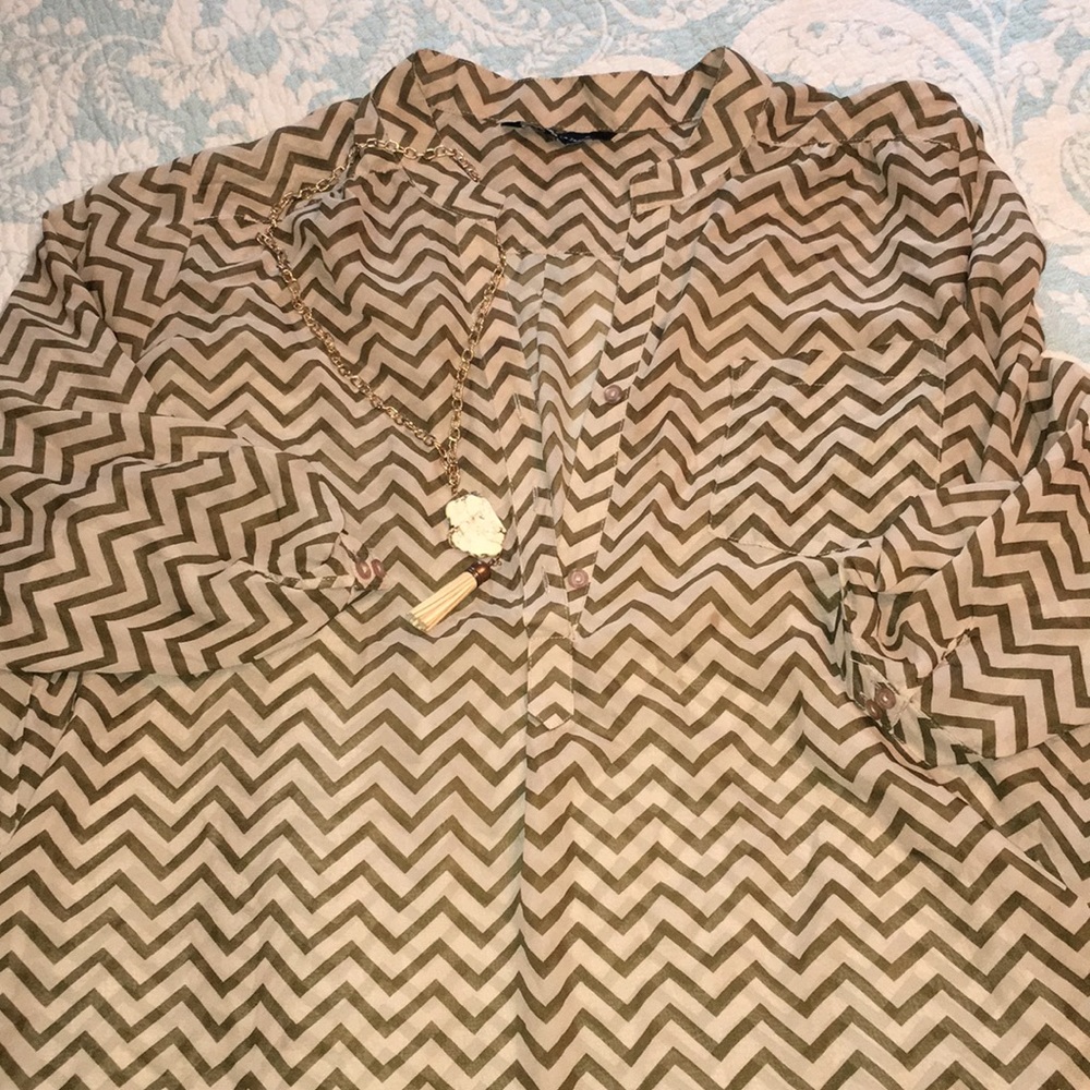 3/4 sheer Tunic 3X